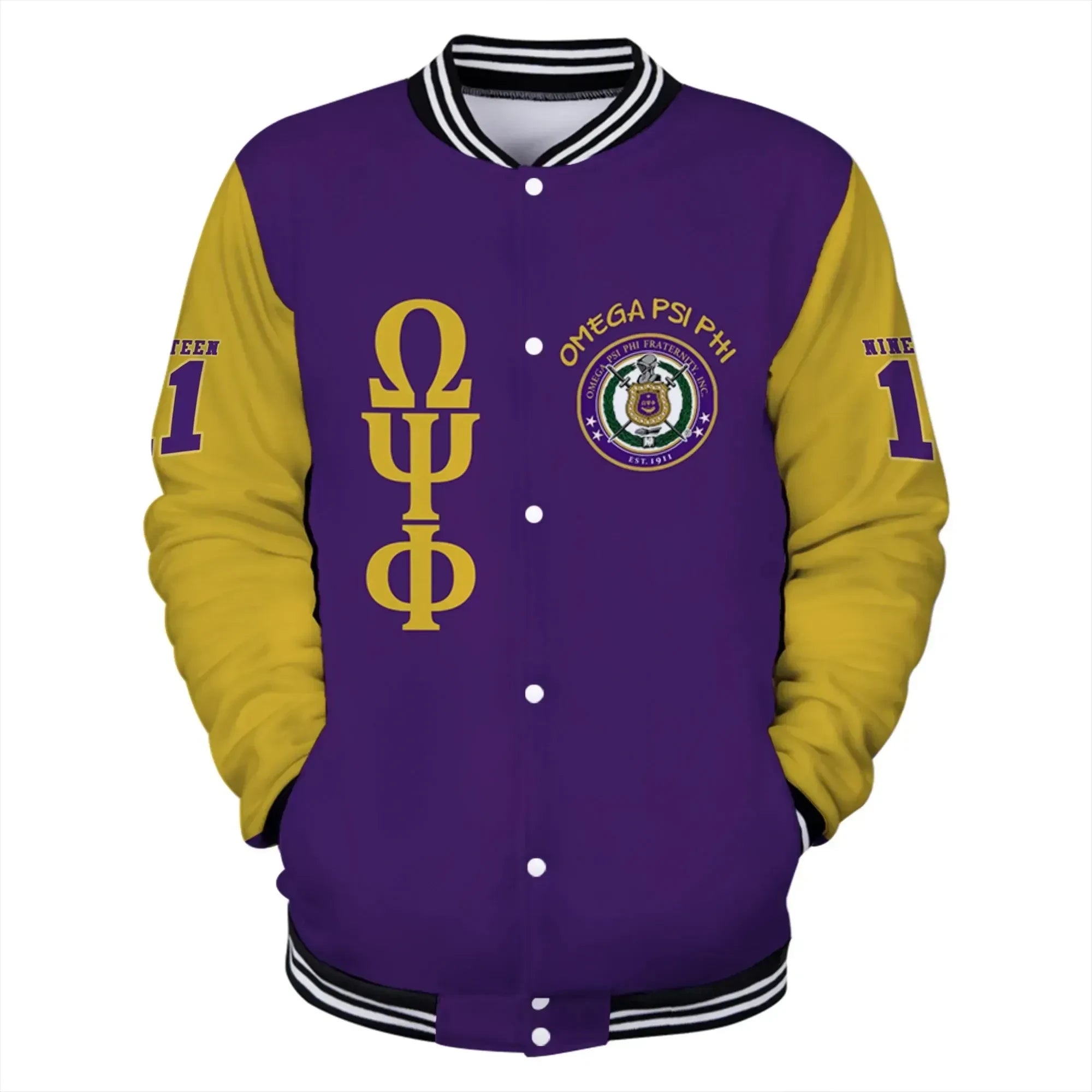 AfricaZone Jacket - Omega Psi Phi 38 Baseball Jacket J5 | Africazone.store