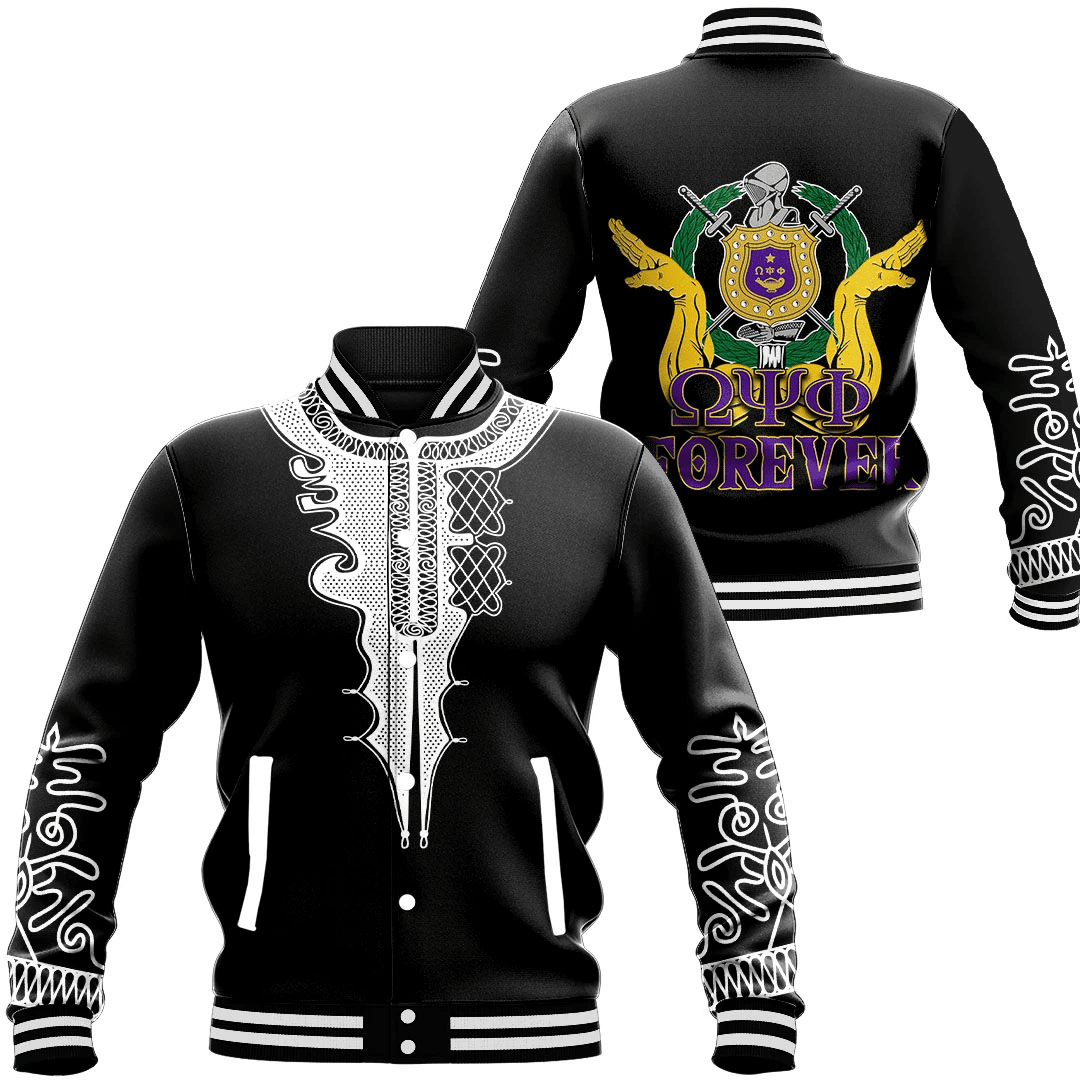AfricaZone Jacket - Omega Psi Phi Forever Baseball Jackets A31 | Africazone.store