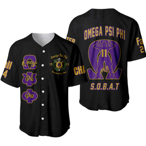 (Custom) Africazone Baseball Jersey - Omega Psi Phi Que Man A31 | Africazone.store