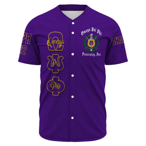 (Custom) Africazone Baseball Jersey - Omega Psi Phi Que Man A31 | Africazone.store