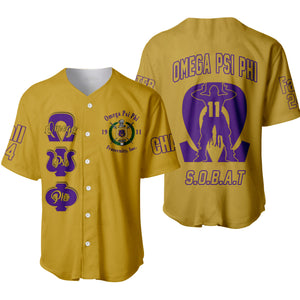 (Custom) Africazone Baseball Jersey - Omega Psi Phi Que Man A31 | Africazone.store
