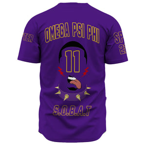 (Custom) Africazone Baseball Jersey - Omega Psi Phi Que Man A31 | Africazone.store