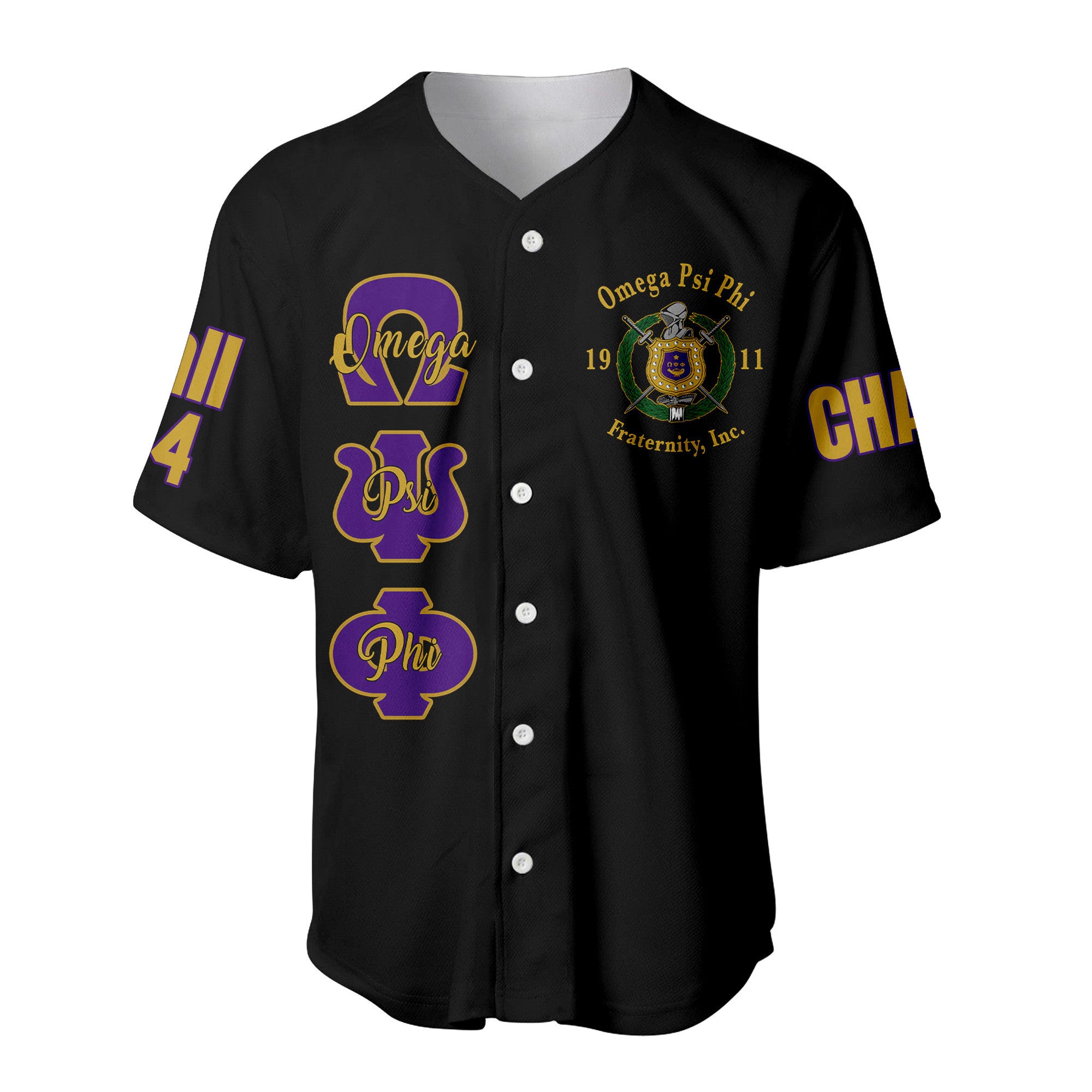(Custom) Africazone Baseball Jersey - Omega Psi Phi Que Man A31 | Africazone.store