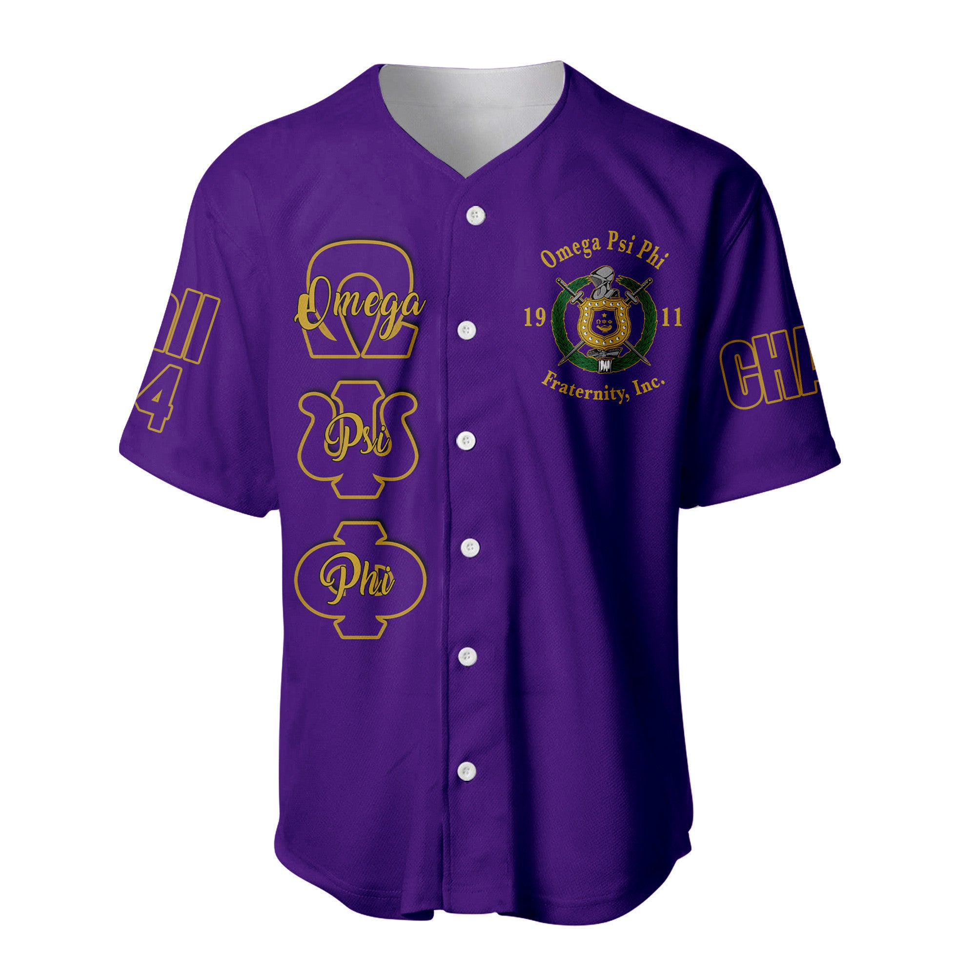 (Custom) Africazone Baseball Jersey - Omega Psi Phi Que Man A31 | Africazone.store