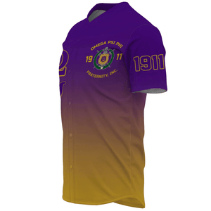 Africazone Baseball Jersey - Omega Psi Phi Gradient A31 | Africazone.store
