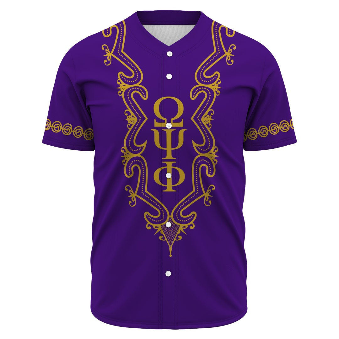 Africazone Baseball Jersey - Omega Psi Phi Hye Won Hye Dashiki A31 | Africazone.store