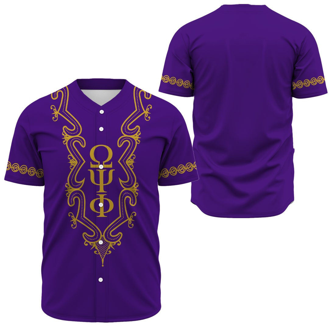 Africazone Baseball Jersey - Omega Psi Phi Hye Won Hye Dashiki A31 | Africazone.store