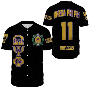 (Custom) Africazone Baseball Jersey - Omega Psi Phi A31 | Africazone.store