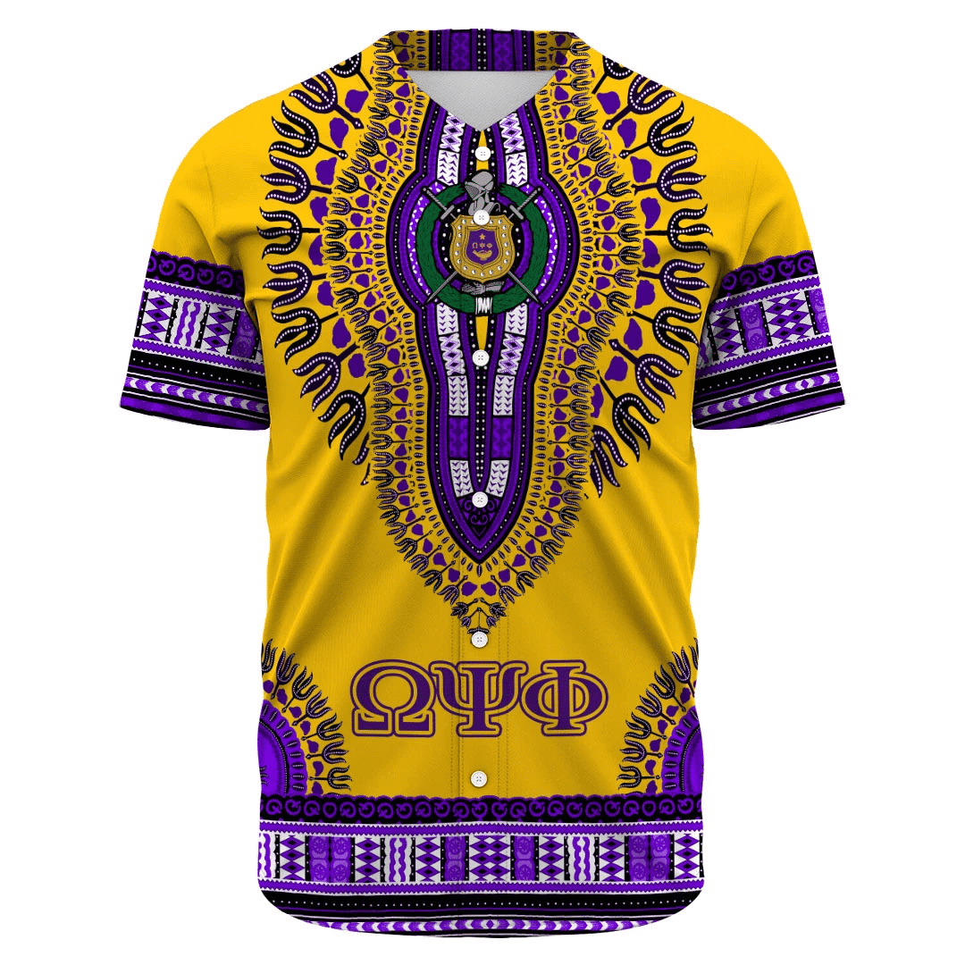 Africazone Baseball Jersey - Omega Psi Phi Dashiki A31 | Africazone.store