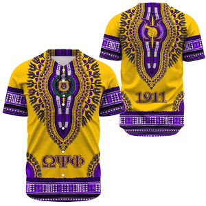 Africazone Baseball Jersey - Omega Psi Phi Dashiki A31 | Africazone.store