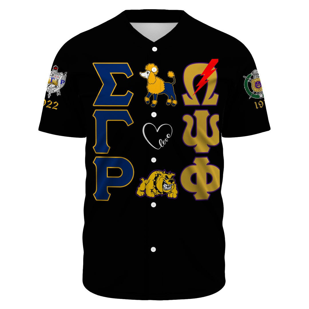 Africazone Baseball Jersey - Couple Omega Psi Phi And Sigma Gamma Rho A31 | Africazone.store