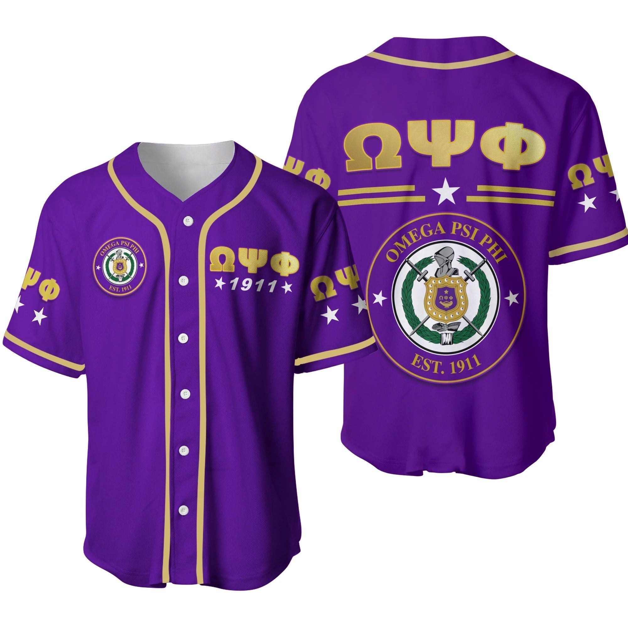 Africazone Baseball Jersey - Omega Psi Phi  Impressive J5 | Africazone.store