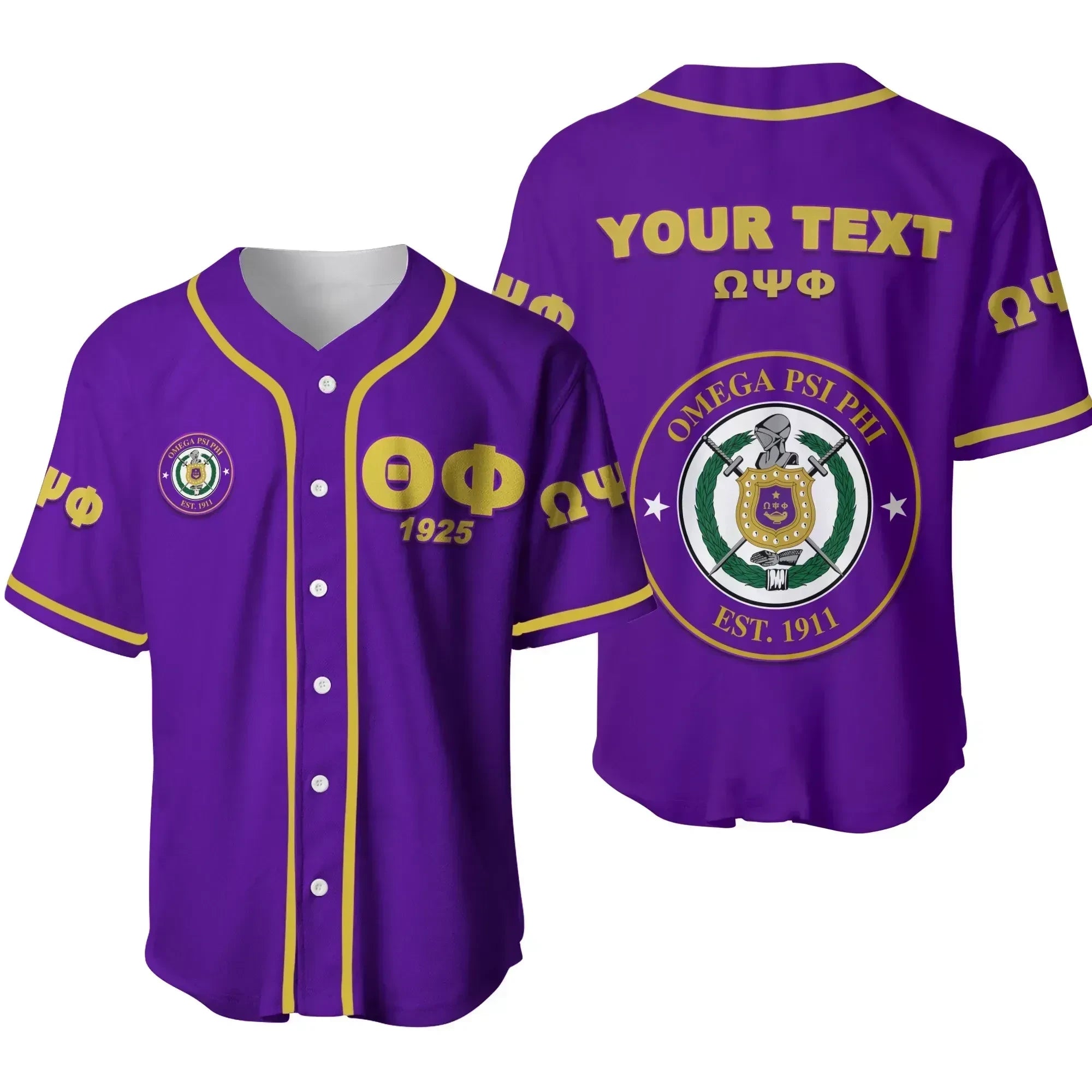 Africazone Baseball Jersey - Personalised 1925 Omega Psi Phi Newest J5 | Africazone.store