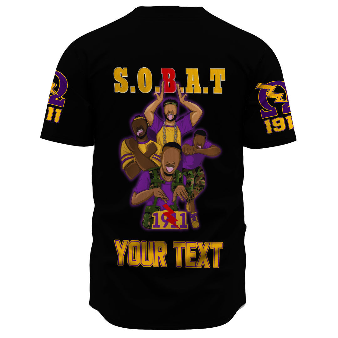 (Custom) Africazone Baseball Jersey - Omega Psi Phi Fraternity A31 | Africazone.store