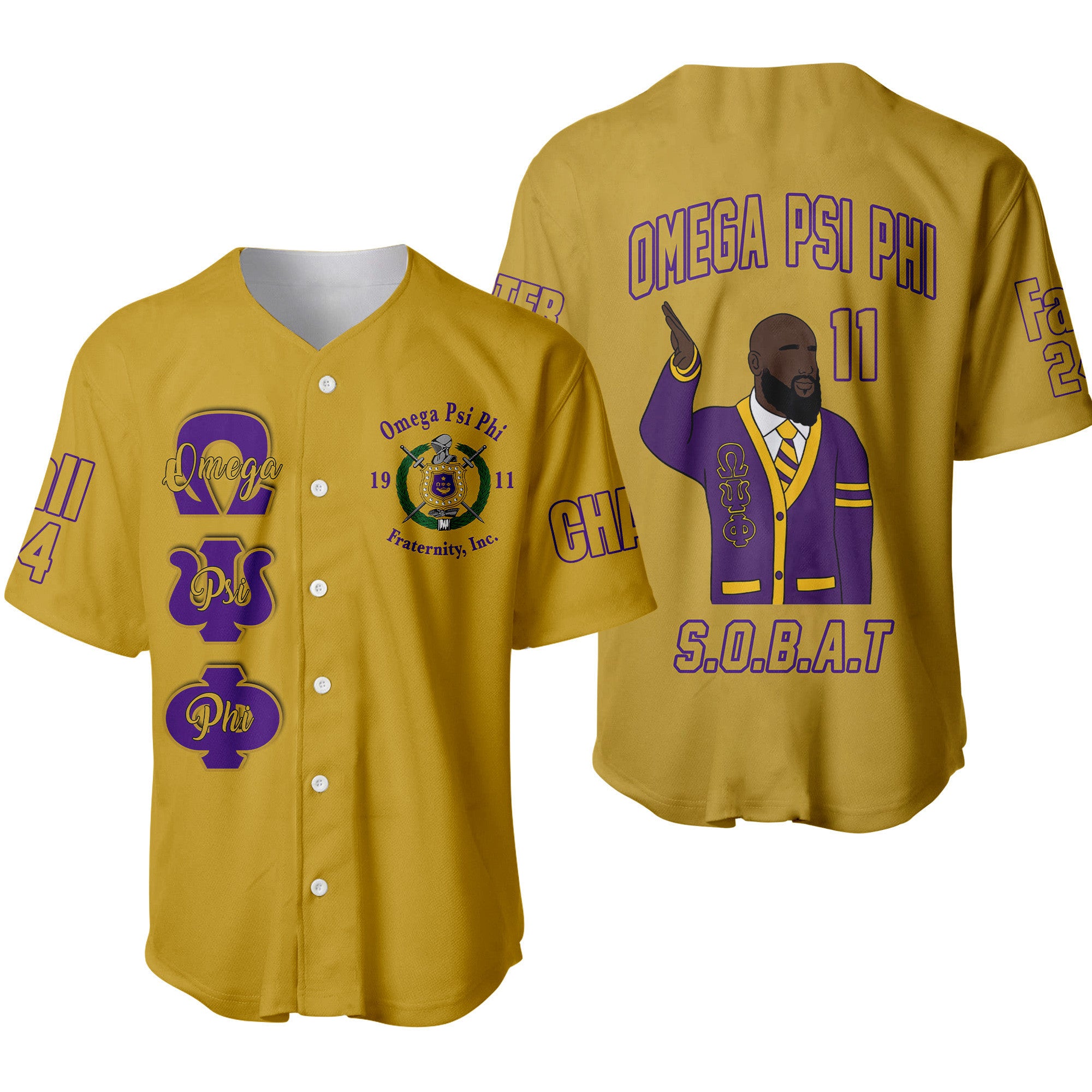 (Custom) Africazone Baseball Jersey - Omega Psi Phi Fraternity A31 | Africazone.store