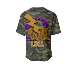 Africazone Baseball Jersey - Omega Psi Phi Army Style J5 | Africazone.store