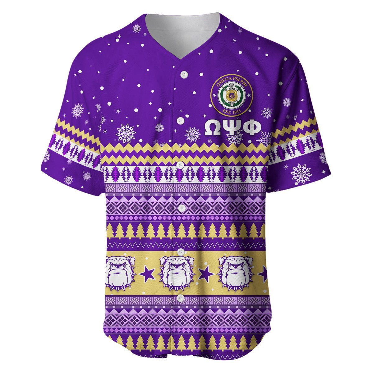 Africazone Baseball Jersey - Omega Psi Phi African Pattern Christmas A31 | Africazone.store