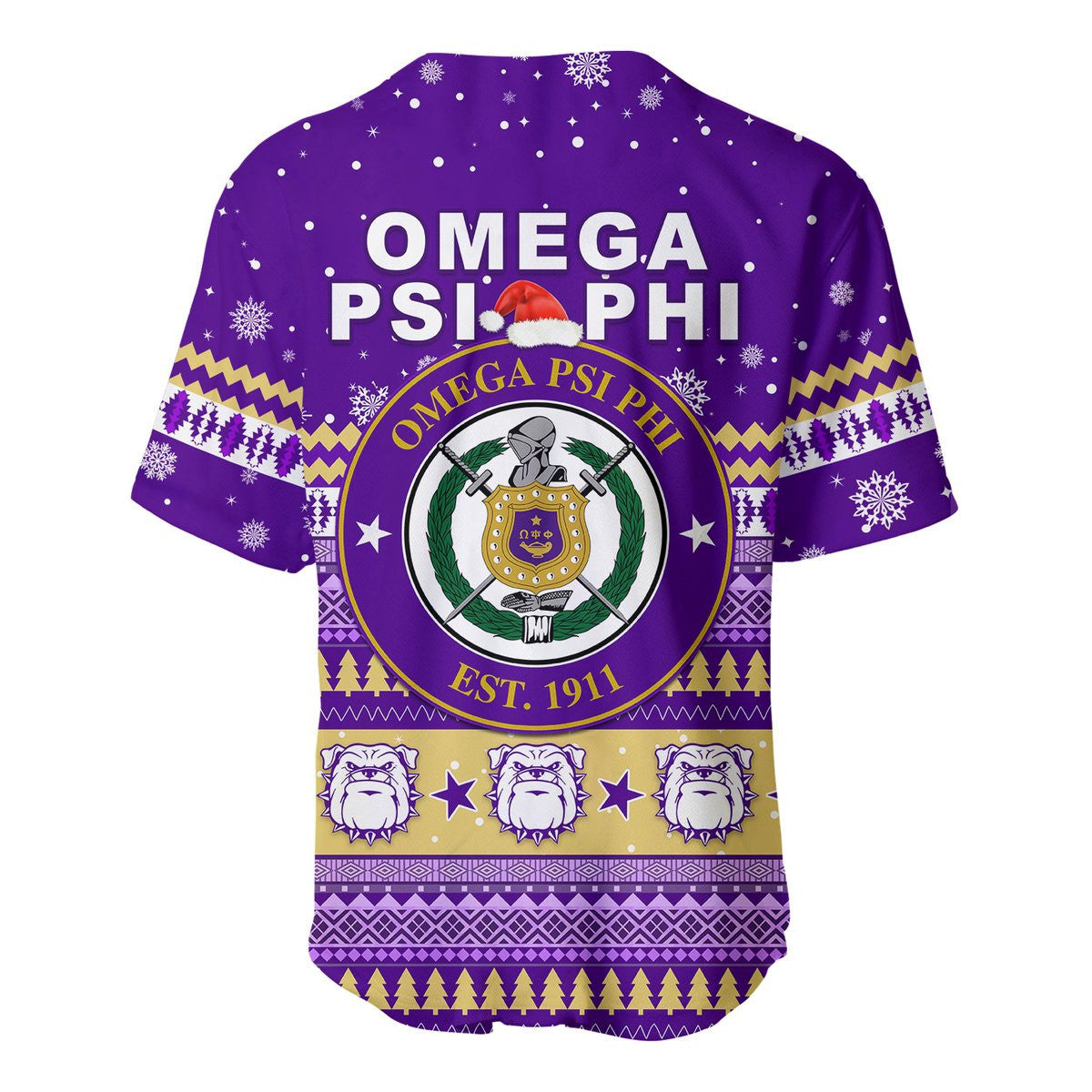 Africazone Baseball Jersey - Omega Psi Phi African Pattern Christmas A31 | Africazone.store