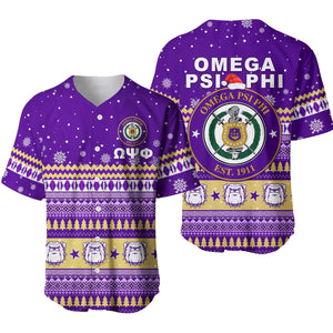 Africazone Baseball Jersey - Omega Psi Phi African Pattern Christmas A31 | Africazone.store