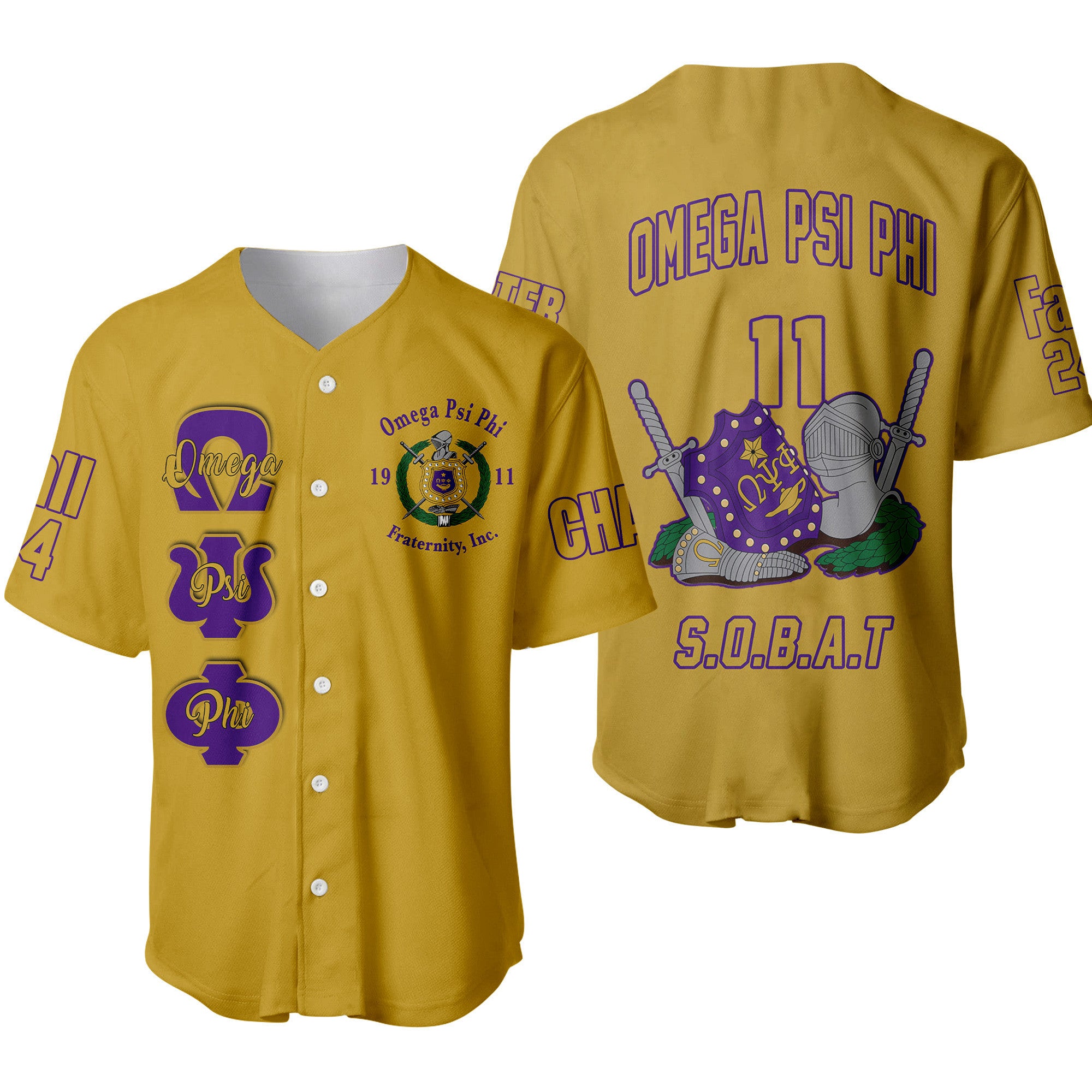 (Custom) Africazone Baseball Jersey - Omega Psi Phi Fraternity Knight A31 | Africazone.store