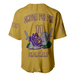 (Custom) Africazone Baseball Jersey - Omega Psi Phi Fraternity Knight A31 | Africazone.store