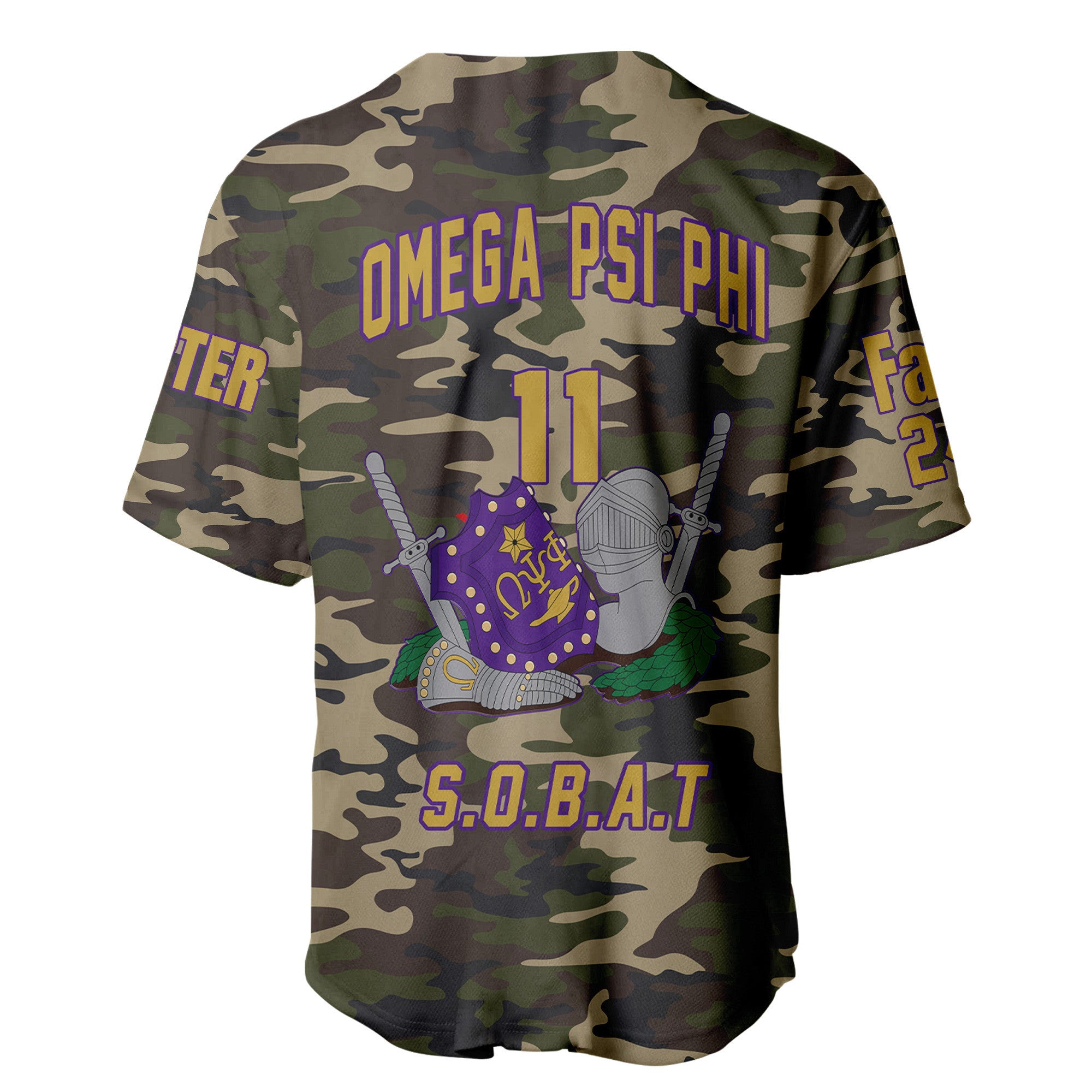 (Custom) Africazone Baseball Jersey - Omega Psi Phi Fraternity Knight A31 | Africazone.store