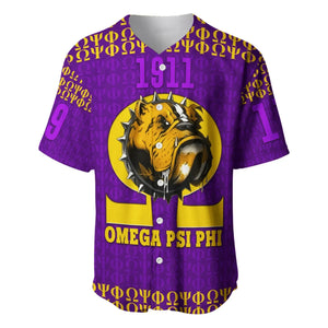 Africazone Baseball Jersey - Personalised Omega Psi Phi Bull Dogs Special J5 | Africazone.store