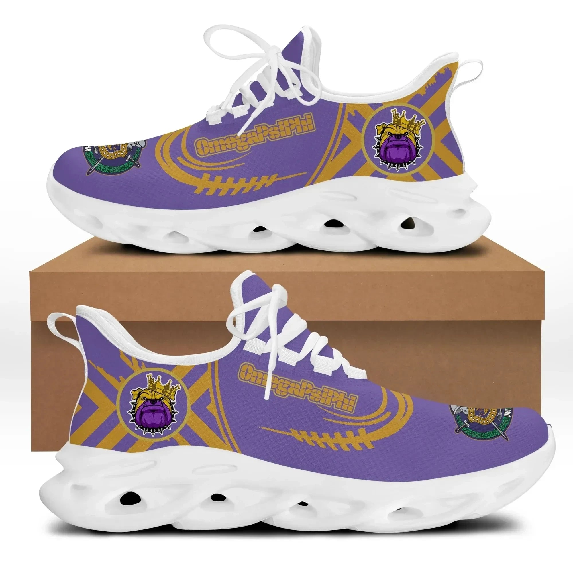 Africazone Shoes - Omega Psi Phi Baseball Style Clunky Sneakers J5 | Africazone.store