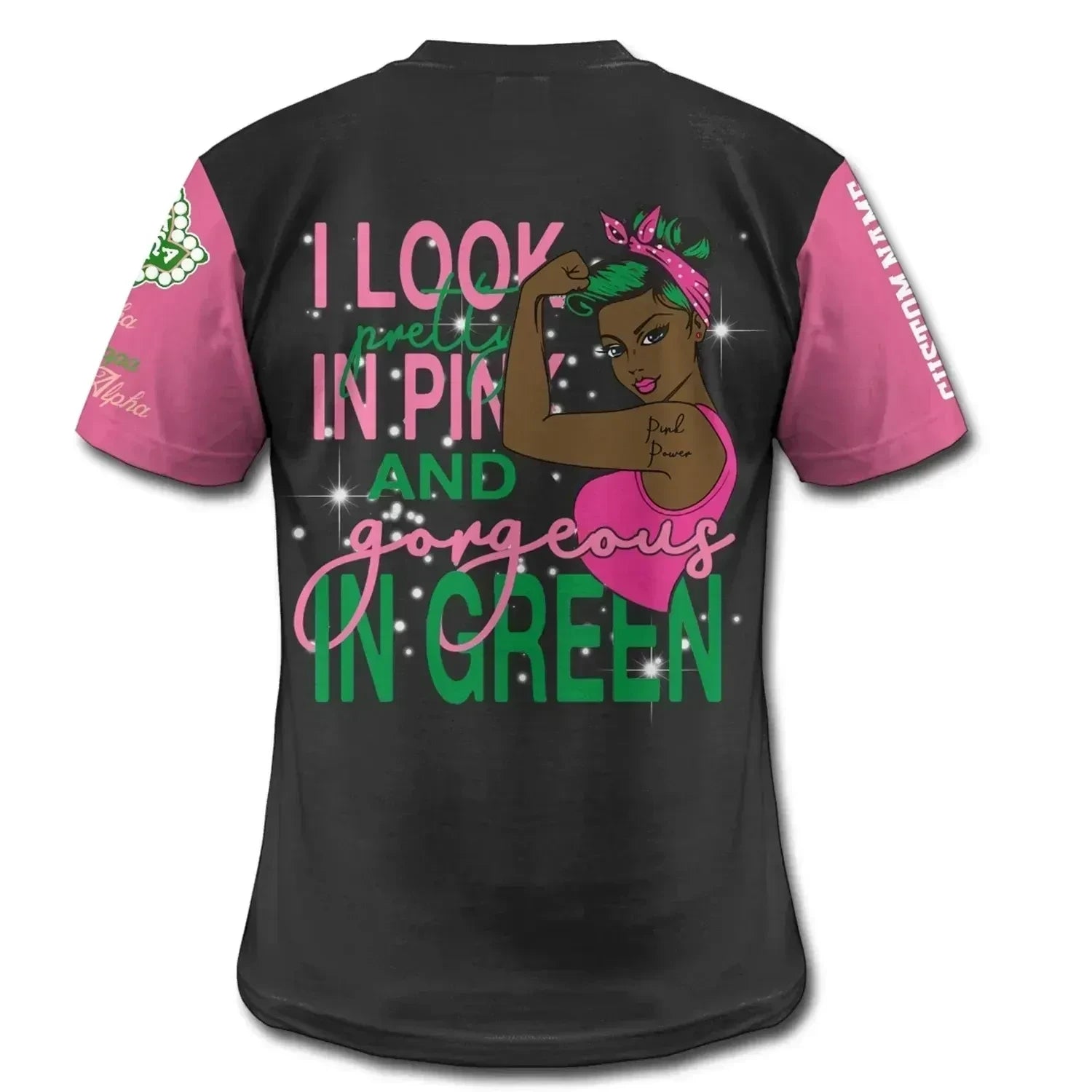 Gettee T-shirt - Personalised AKA Sorority Pretty And Gorgeous T-shirt J5