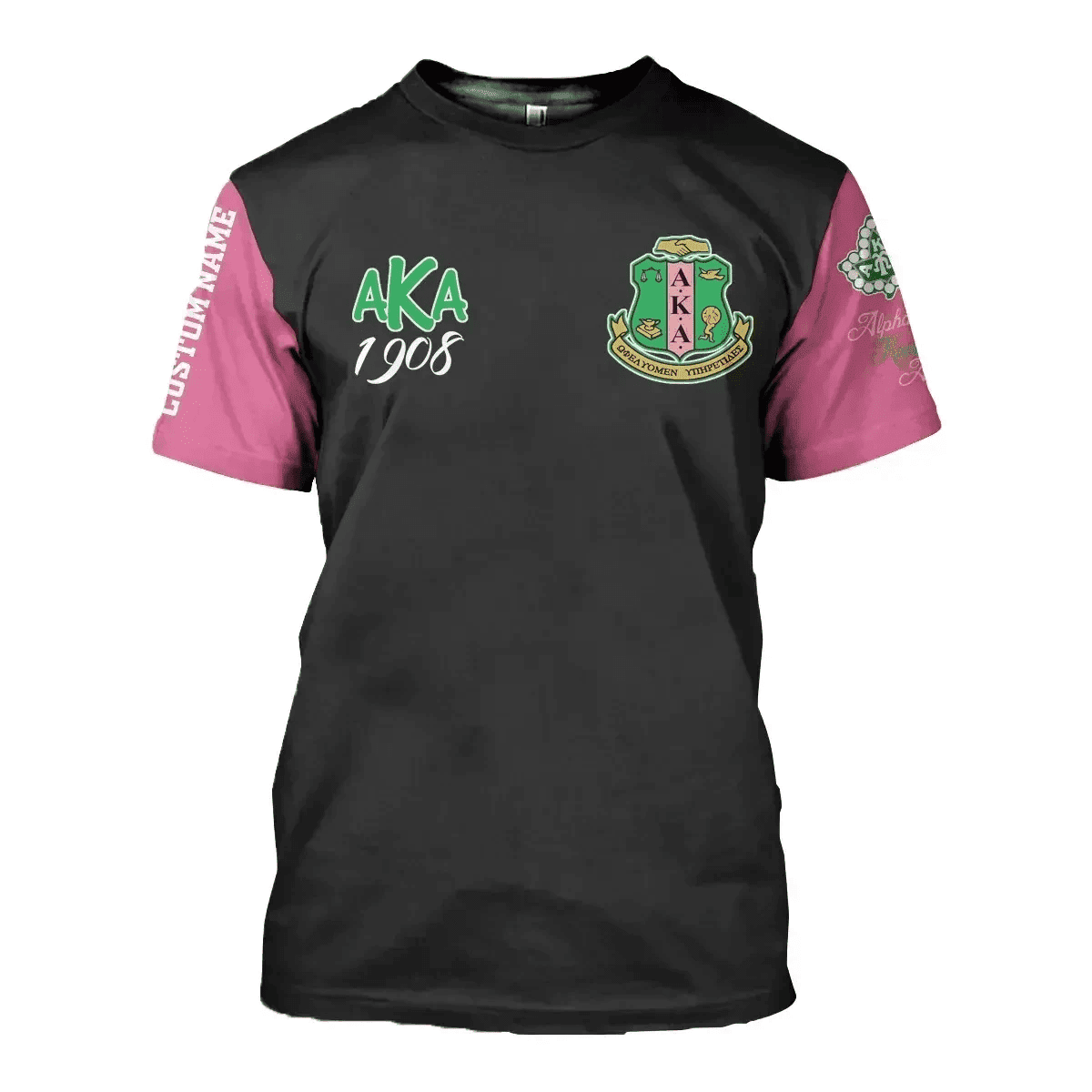 Africa Zone Greek Life Clothing - Personalised AKA Sorority Pretty And Gorgeous T-shirt J5