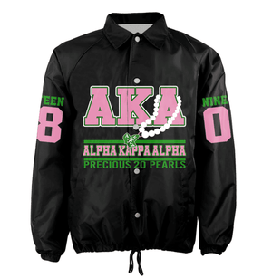 Africa Zone Greek Life Clothing - AKA Sorority Precious Pearls Crossing Jacket A31