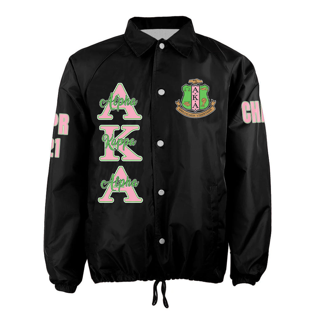 Africa Zone Greek Life Clothing - AKA Sorority (Black) Crossing Jacket A31