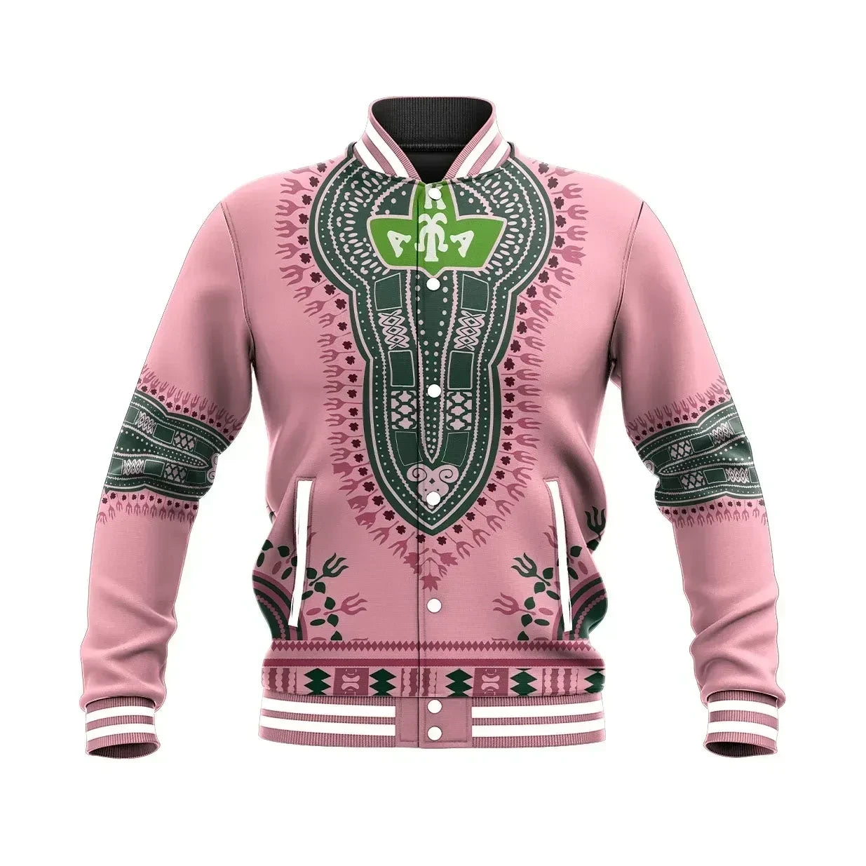 AKA Dashiki Baseball Jacket | Gettee.store