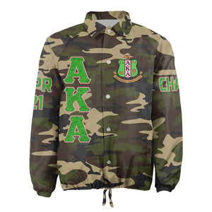 Africa Zone Greek Life Clothing - AKA Sorority Camouflage Crossing Jacket A31
