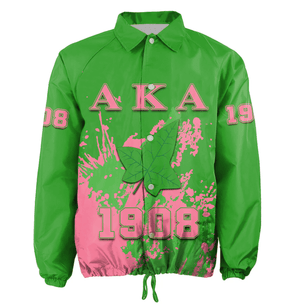 Africa Zone Greek Life Clothing - AKA Sorority Paint Style Crossing Jacket A31