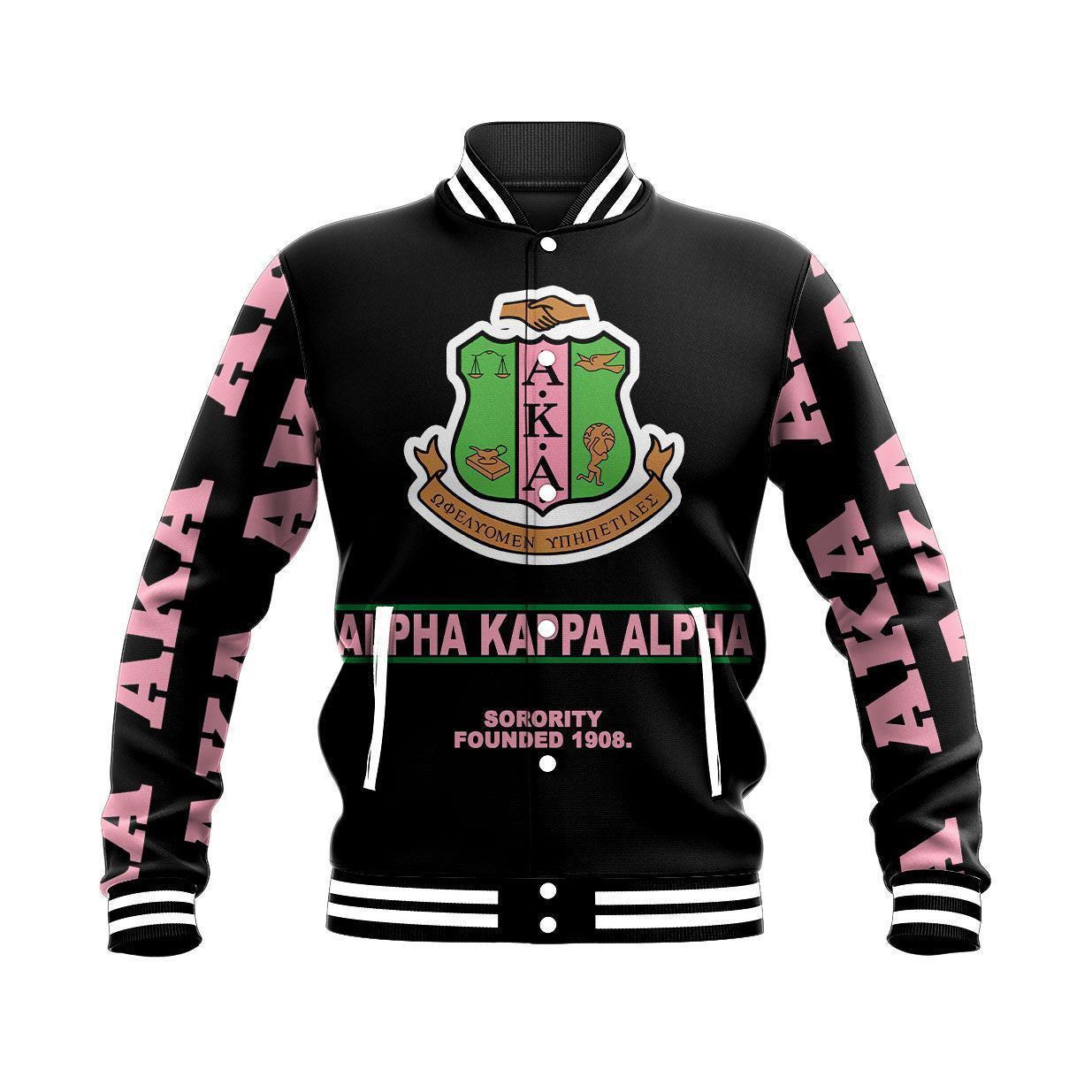 AKA Sorority - Nick Style Baseball Jacket