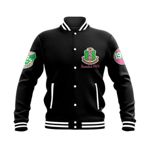 Africa Zone Greek Life Clothing - AKA Sorority - Brian Style Baseball Jacket J5