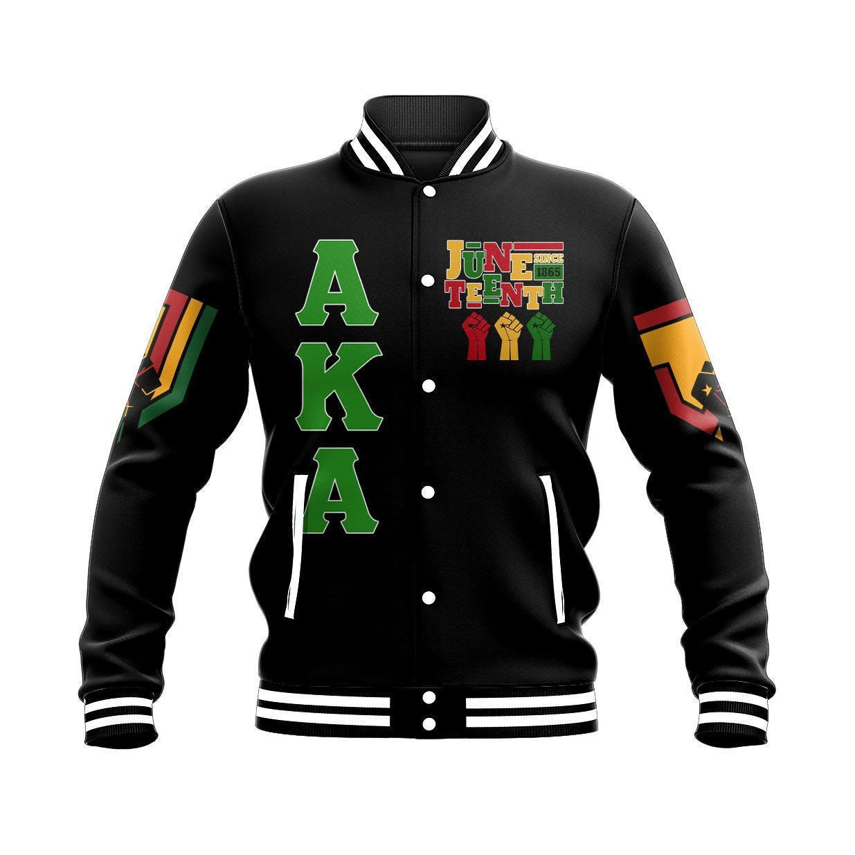Africa Zone Greek Life Clothing - AKA Sorority JuneT-shirtnth Freedom Baseball Jacket A31