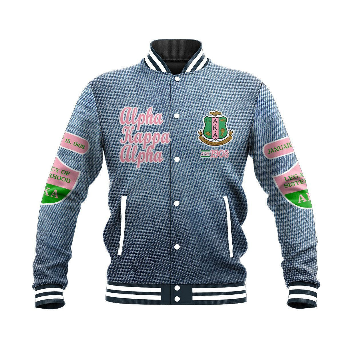 Jeans AKA Sorority Baseball Jacket