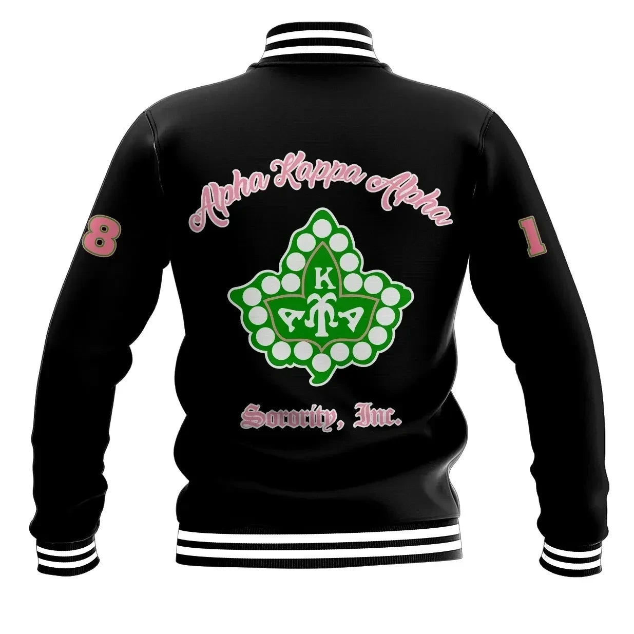 AKA Sorority Pearl Baseball Jacket