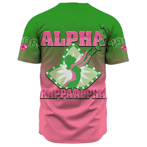 Africa Zone Greek Life Clothing - AKA Sorority Gradient Baseball Jerseys A31