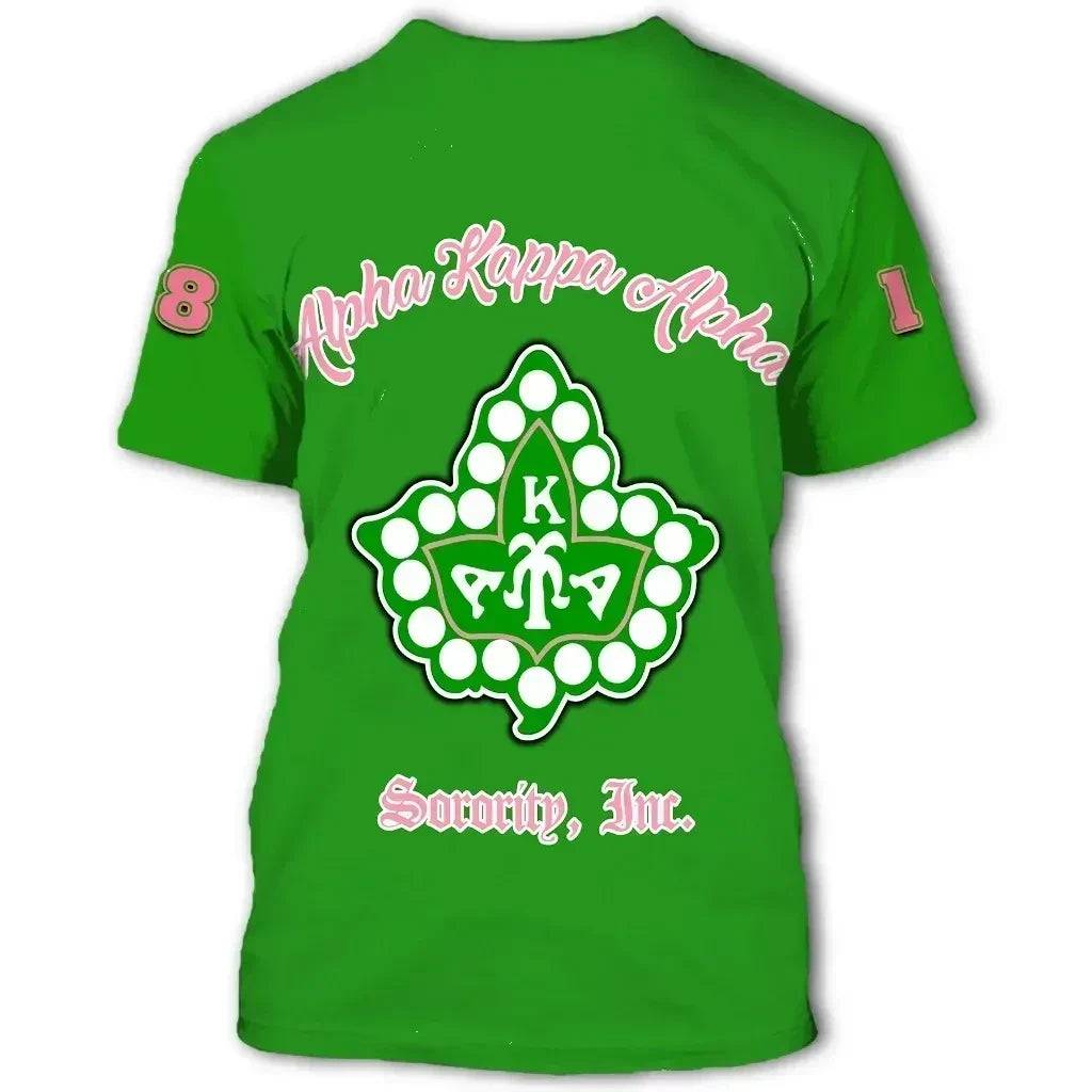 Africa Zone Greek Life Clothing - Personalised AKA Sorority Pearl T-shirt Cato Style J8