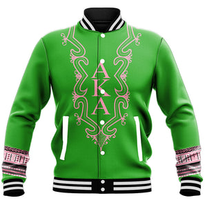 Africa Zone Greek Life Clothing - AKA Sorority Hye Won Hye Dashiki Baseball Jackets A31
