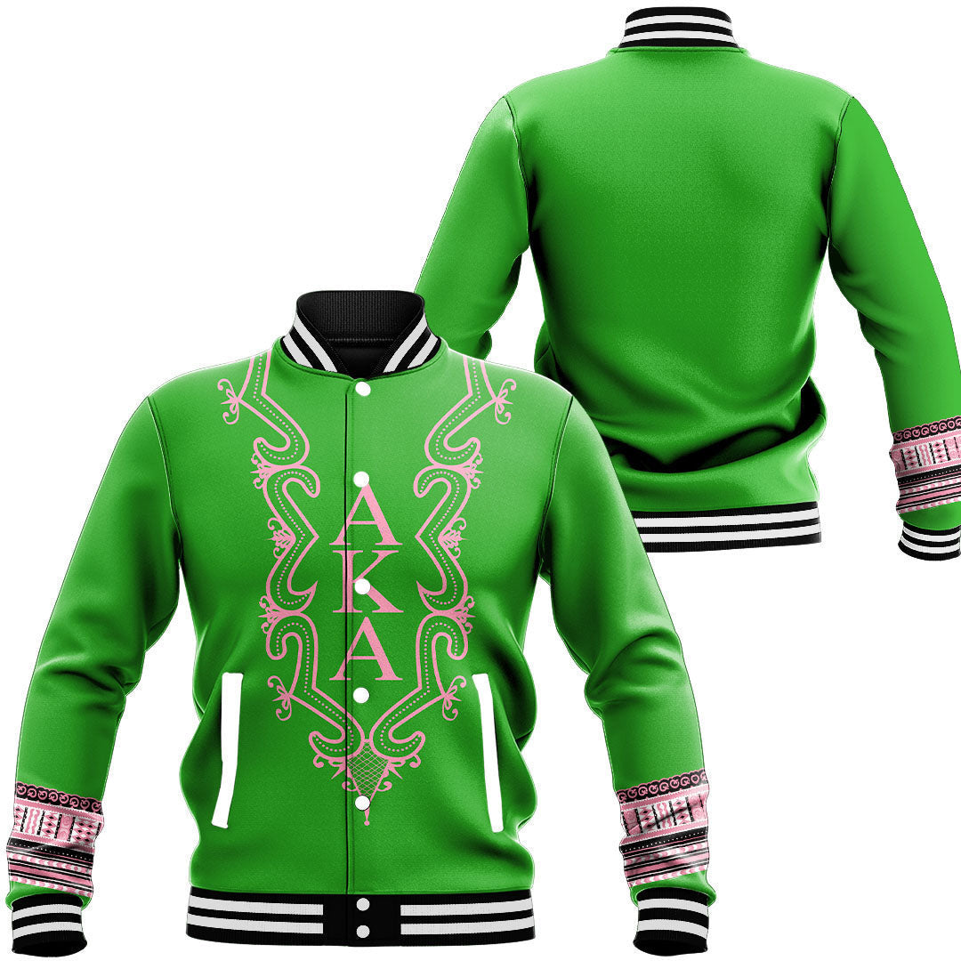 Africa Zone Greek Life Clothing - AKA Sorority Hye Won Hye Dashiki Baseball Jackets A31
