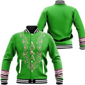 Africa Zone Greek Life Clothing - AKA Sorority Hye Won Hye Dashiki Baseball Jackets A31