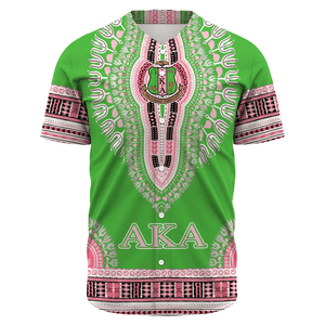 Africa Zone Greek Life Clothing - AKA Sorority Dashiki Baseball Jerseys A31