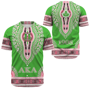Africa Zone Greek Life Clothing - AKA Sorority Dashiki Baseball Jerseys A31