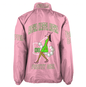 (Custom) Africa Zone Greek Life Clothing - AKA Sorority Pretty Girl Crossing Jacket A31