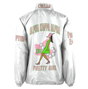 (Custom) Africa Zone Greek Life Clothing - AKA Sorority Pretty Girl Crossing Jacket A31