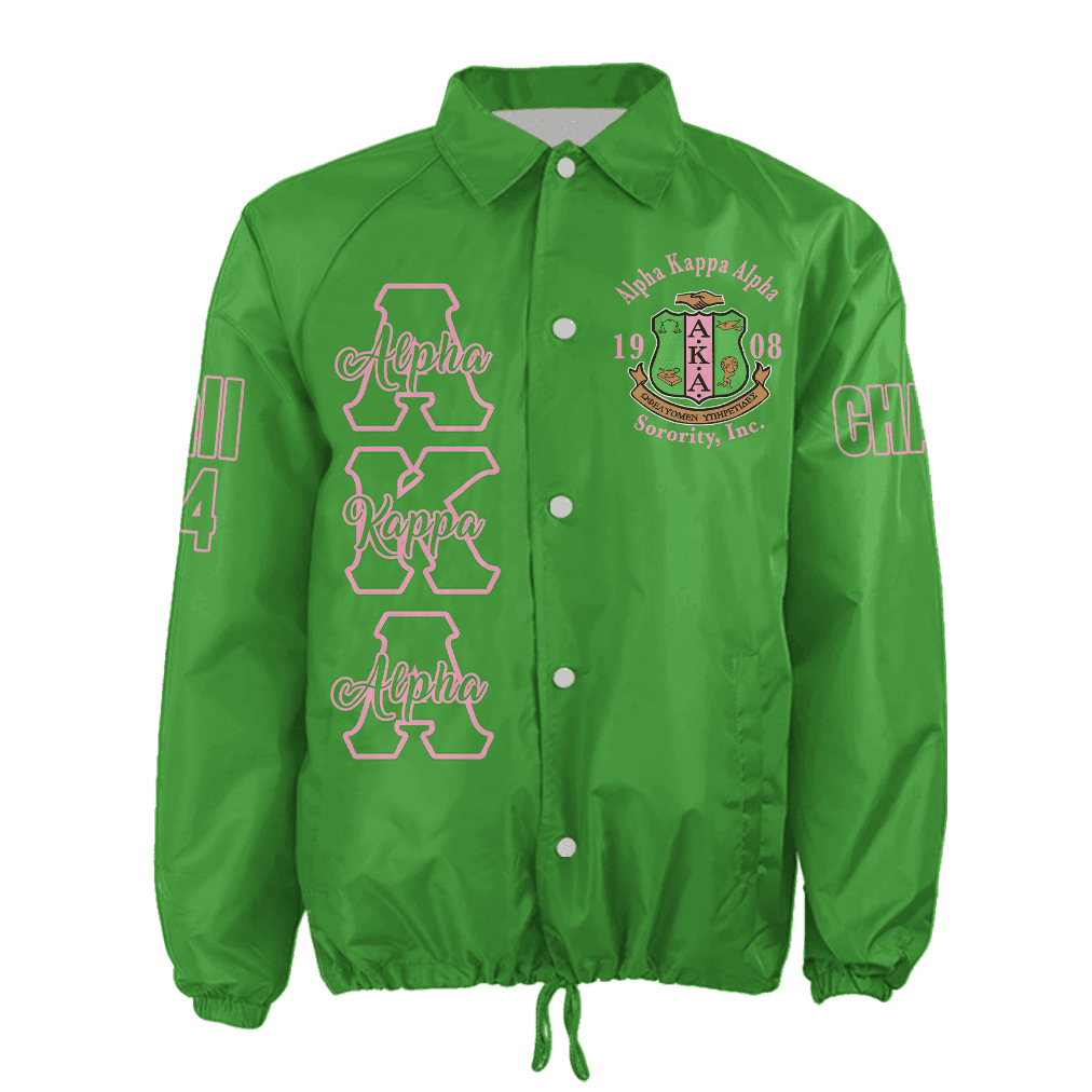 (Custom) Africa Zone Greek Life Clothing - AKA Sorority Pretty Girl Crossing Jacket A31